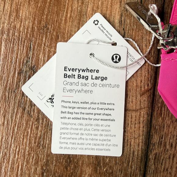 Lululemon 1L Everywhere Belt Bag HOT PINK NWT - Picture 4 of 5
